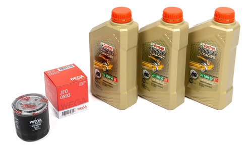 Kit Service Filtro Aceite + Power1 10w50 Honda Africa Xrv750