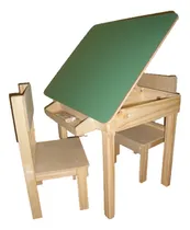 Comprar Mesa Pizarron Para Tizas Y 2 Sillas