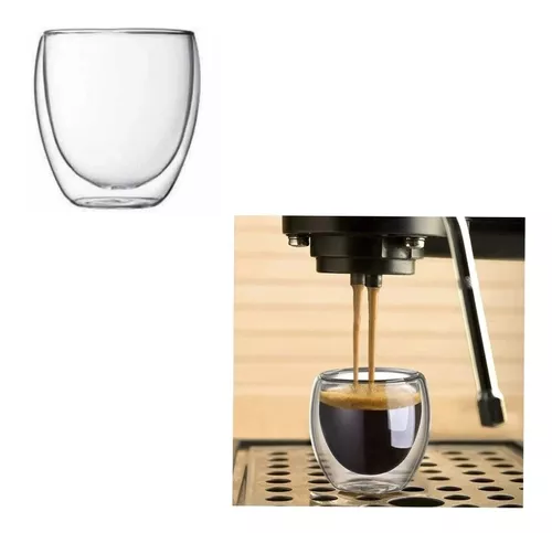 Vasos De Vidrio Con Doble Pared De Cristal Para Café/ 4 Pz/ 360ml