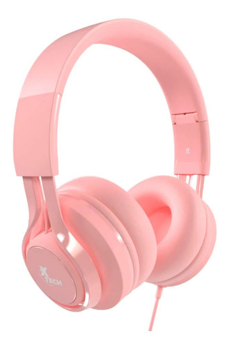 Auriculares Cableados Xtech Infantil Kids Cutie Xth-355 Febo Color Rosa