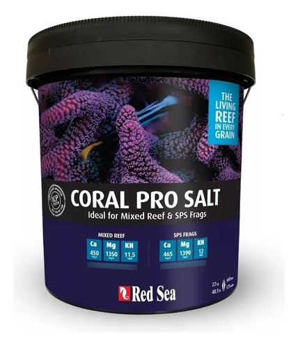 Sal Marinho Red Sea Coral Pro Salt 22kg - Faz 660 Litros