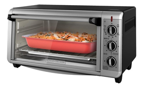 Imagen 2 de 3 de Horno de mesa eléctrico Black+Decker TO3260XSBD plateado 120V