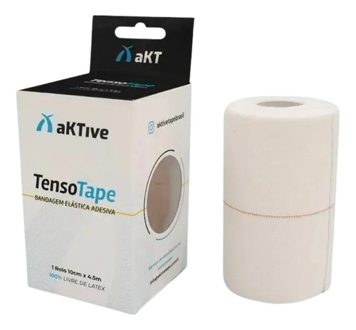 Bandagem Elástica Adesiva Tenso Tape 10cm X 4,5m Aktive Tape