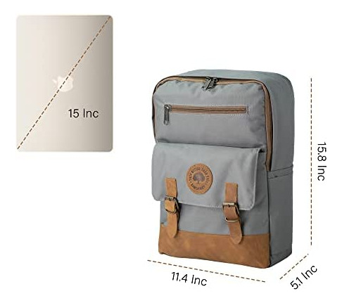Ramsburry Mochila Casual, Piezas De Cuero Genuino, Viaje, Se