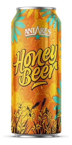 Cerveza Antares Honey Beer rubia en lata de 473mL