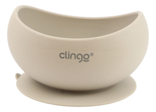 Tigela Bowl De Silicone Com Ventosa Fendi - Clingo Cor Nude Liso