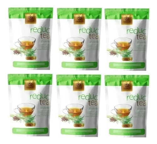 6 Reduc Tea Chá Verde Misto Detox Akmos - 120 G Rapido