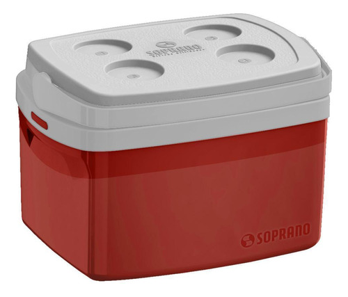 Cooler Caixa Térmica 12 Litros Para Praia Camping Vermelho