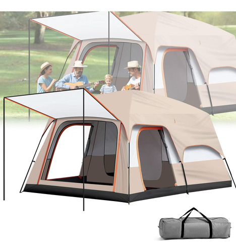 Carpa Instant Familiar Amplia Para 8-12 Personas Double Capa
