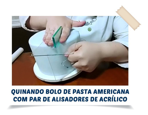 Imagem 7 de 8 de 2 Alisadores Para Alisar E Quinar Bolo De Pasta Americana
