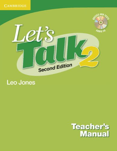 Let's Talk Level 2 Teacher's Manual 2 With Audio C, De Vvaa. Editorial Cambridge, Tapa Blanda En Inglés, 9999