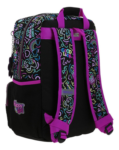 Mochila Escolar Grande Chenson Happy Girl Nion Hg70496-3