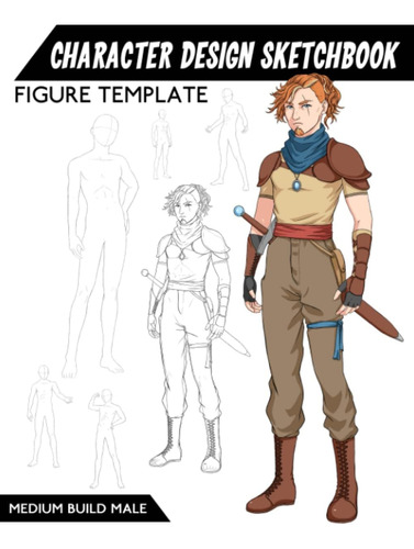 Libro: Character Design Sketchbook Figure Template: 98 Large