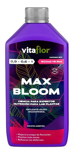 Terrafertil Fertilizante Vitaflor Max Bloom 500ml - Up