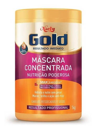 Niely Gold Máscara Concentrada Nutrição Poderosa