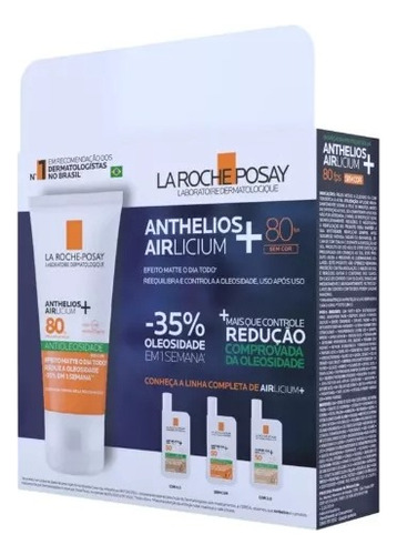 Kit La Roche Posay Protetor Solar Anthelios Airlicium+fps80