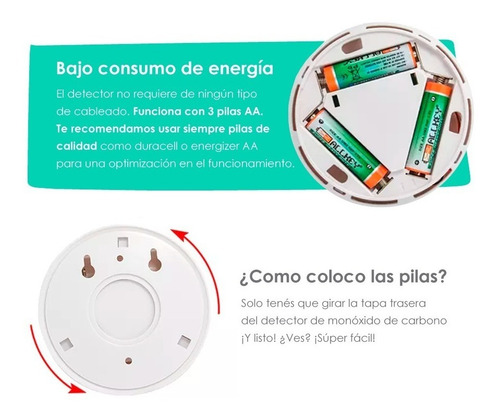 Detector De Monoxido Carbono Autonomo Digital Alarma X 2