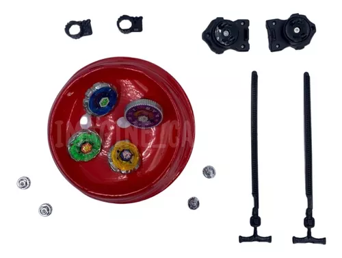 Beyblade Metal Blay Blade Com Lançador Tornado Led KIT COM 4