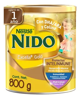 Nestle Nido Excella Gold Lata A Partir De 1 Año + 800g
