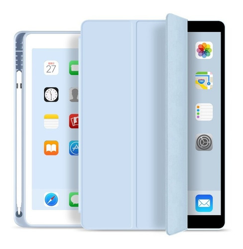 Carcasa Smart Cover Para iPad 9gen 10,2 + Portalápiz Stylus 