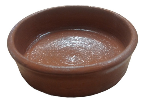 Imagen 1 de 2 de Cazuela De Barro Cocido Rustica De 12 Cm Esmaltada