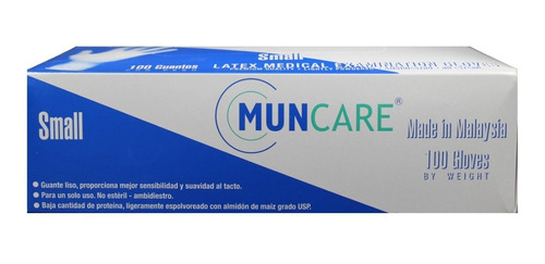 Guante Latex Muncare Talla S Caja X 100 Unidades.