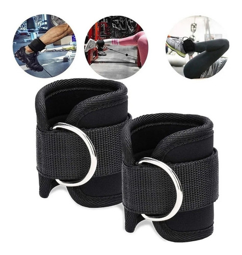 Par De Grilletes Correas Para Tobillo Gym Crossover Crossfit