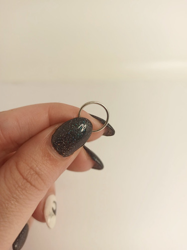 Aro Argolla Plata 925 Para Nariz Piercing 10mm Med