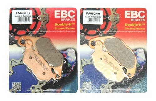 Pastilha Freio Diant+tras Ebc Yamaha Yzf-r3 R3 14-18 662 663