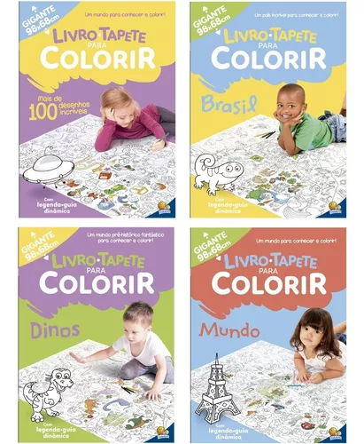 Livro-Tapete para Colorir: Mais de 100 Desenhos incríveis: Todolivro:  9788537644287: : Books