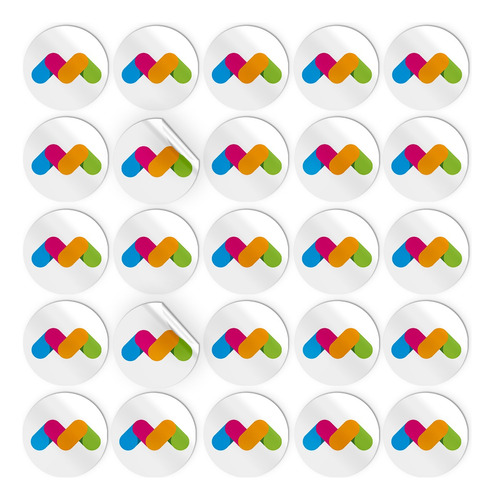 100 Sticker Calco Etiquetas Circulares 4cm
