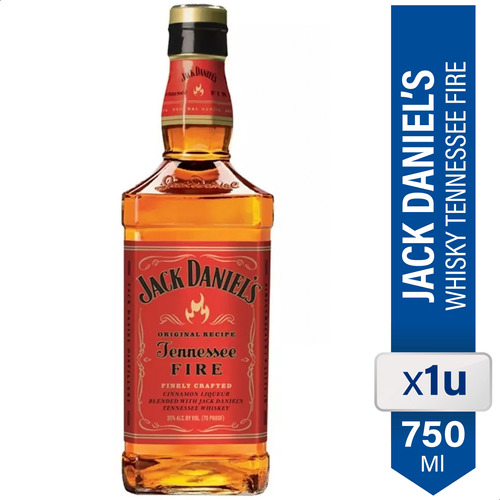Whisky Jack Daniels Fire 750ml Whiskey Importado Tennessee