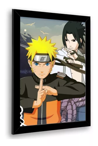 Quadro decorativo Poster Naruto Uzumaki Anime Desenho Arte no Shoptime