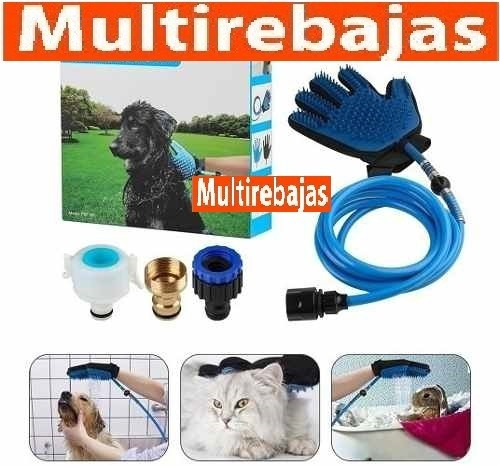 Imagen 3 de 3 de Manguera Para Mascotas Con Cepillo Masajeador
