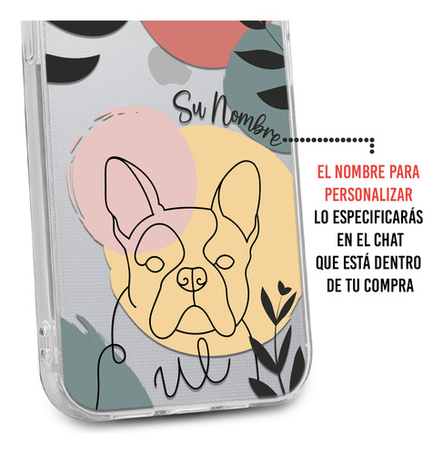 Funda Para Zte Para Mujer Bulldog Francés Minimal Con Nombre