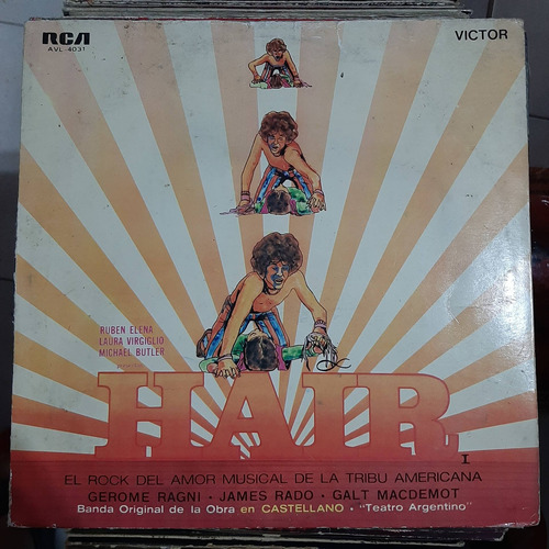 Vinilo Hair Banda Original Obra Teatro Argentino Bs1