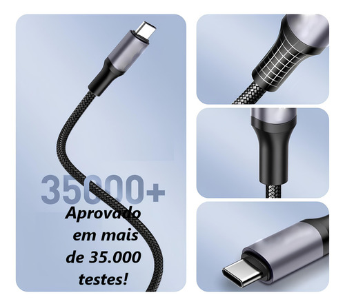 Carregador De Parede Turbo Carregador Tipo C Carregador Fast Carregamento Rapido 125w Compativel Com Samsung Motorola iPhone Xiaomi Cor Preto Carregador Rapido Carrega Em 49 Minutos VTR ELETRONICS