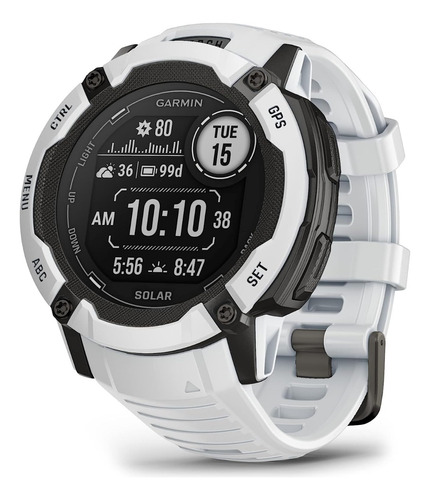 Garmin Instinct 2x Solar White Smartwatch Linterna Gnss 50mm