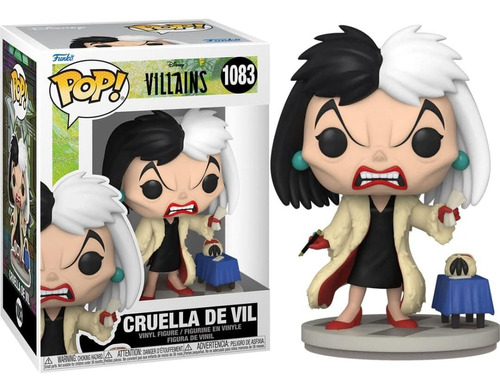 Funko Pop Disney Villains/villanos: Cruella De Vil  Pop 1083
