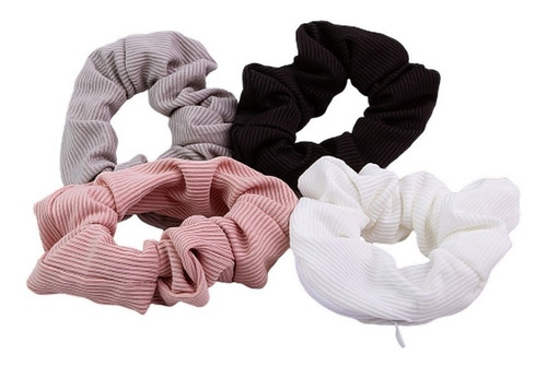 Scrunchies Donas Elásticas Bolsa Oculta Paquete De 4