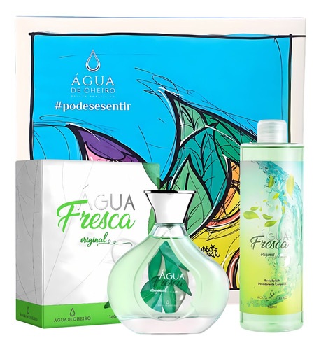 Kit Dia Das Mães Água Fresca Original Presente Com Embalagem Da Água De Cheiro