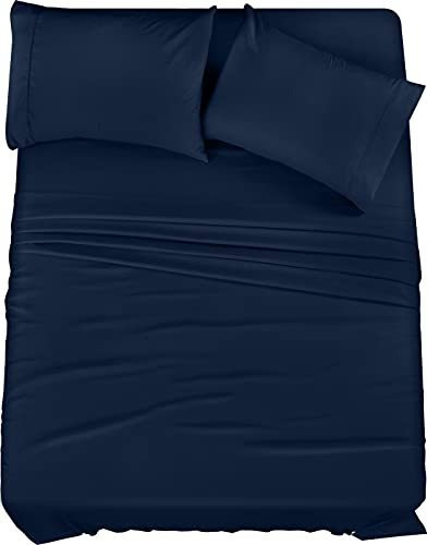 Sabanas Utopia Bedding 4 Piezas Microfibra Cepillada Azul