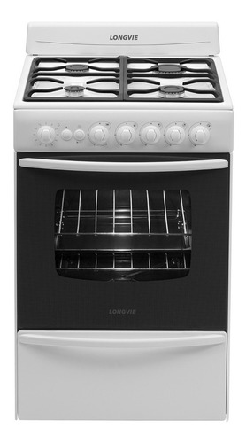 Imagen 1 de 3 de Cocina Longvie Standard 13501 a gas/eléctrica 4 hornallas blanca 220V puerta con visor 74L
