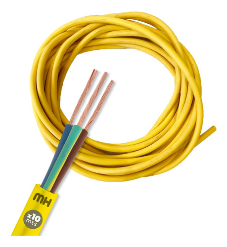 Cable Tipo Taller Mh Amarillo 3x2.5 Mm² X 10 Mts Normalizado