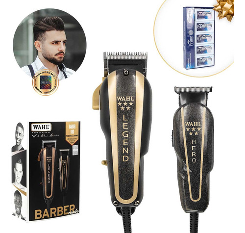 Wahl Barber Combo Cortapelo Profesional + Regalo Paq Navajas