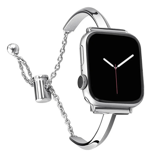Correa De Reloj De Lujo Para Apple Watch Series 8 7 41 45 Mm 6 Se 5 4 Mujer Brazalete De Acero Con Diamantes Para Iwatch Ultra 49 Mm 44 40 4