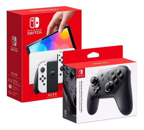 Consola Nintendo Switch Oled Blanco + Mando Pro Controller