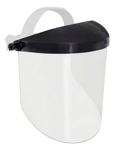 Protetor Facial Máscara Lente Incolor 8 Epi Com Suspensão Cor Pre...