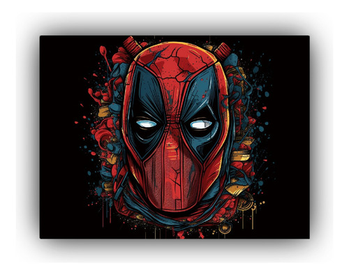 Arte De Pared Tela Sublimada Dead Pool Exclusivo 40x30cm