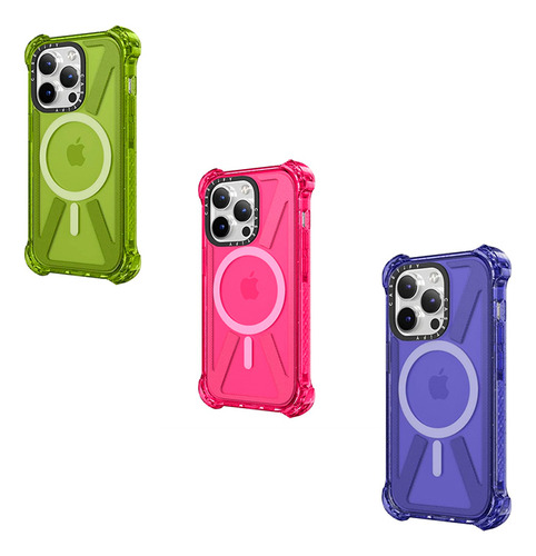 Carcasa Tipo Casetify Fluor Magsafe Para iPhone 14